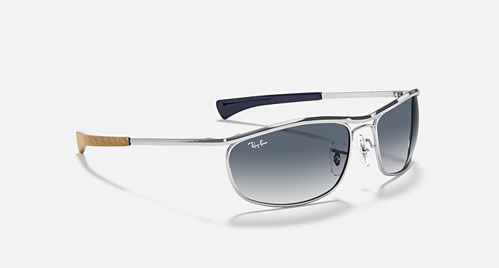 OLYMPIAN I DELUXE Sunglasses in Silver and Light Blue Gradient