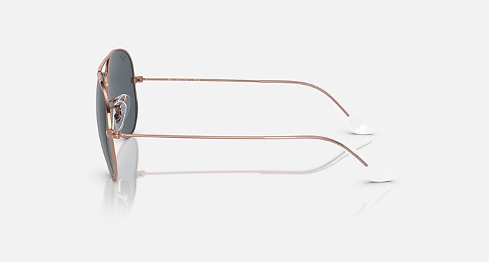 AVIATOR ROSE GOLD サングラス ローズゴールド と ブルー (58-14