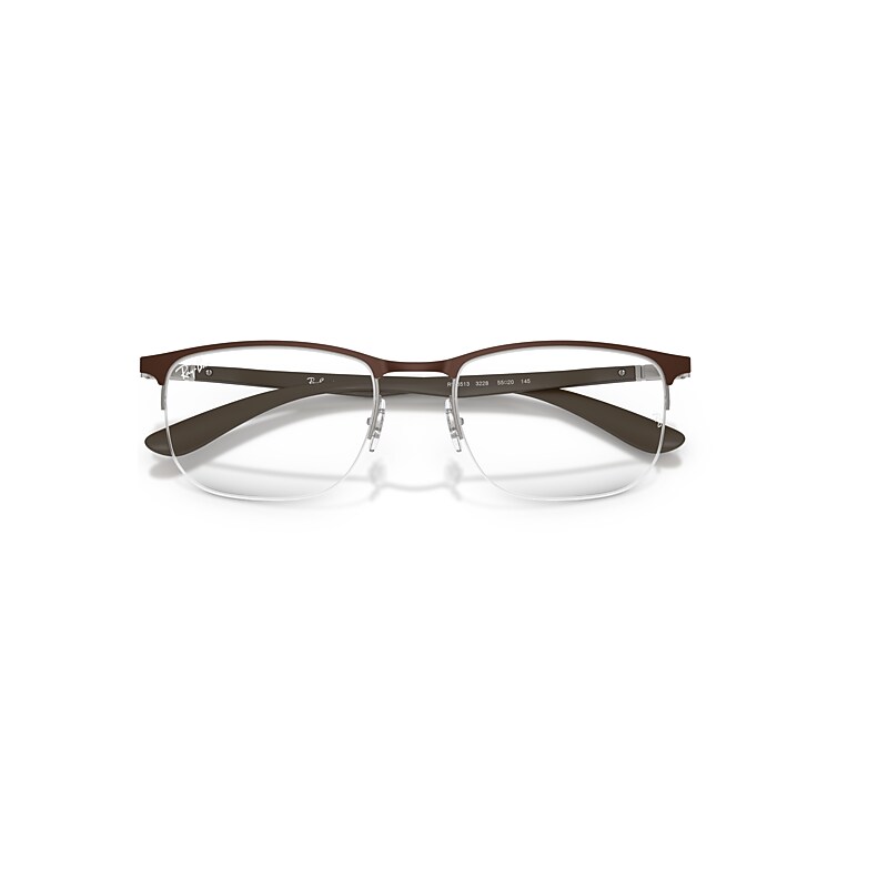 Ray-Ban Rb6513 Optics Optical Sand Brown Frame Clear Lenses Polarized 53-20