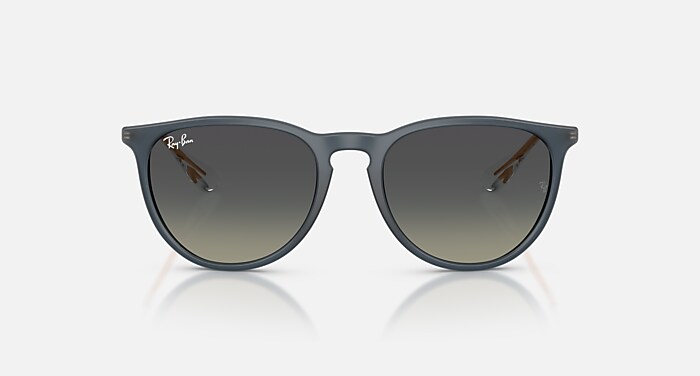 Ray-Ban RB4171F ERIKA サングラス Rubber Blue Sunglasses in Gradient Grey and ERIKA CLASSIC