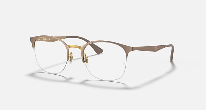 RB6422 OPTICS Polarized Eyeglasses with Beige and Clear (49-19