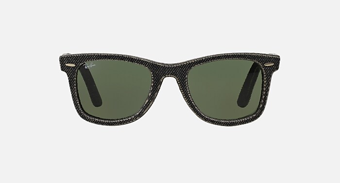 ORIGINAL WAYFARER DENIM Sunglasses in Black Denim and G-15 Green