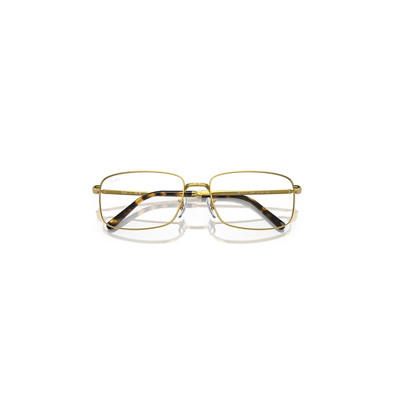 Ray-Ban Eyeglasses Gold Frame Lenses Polarized 57-18