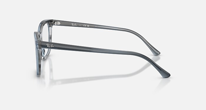 RB5446 OPTICS メガネ ストライプブルー と クリア (53-19) - RB5446F