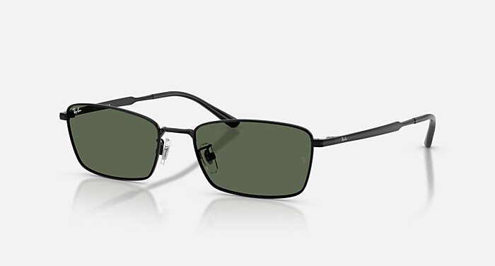 RB8069D TITANIUM Sunglasses in Black and Dark Green (55-18