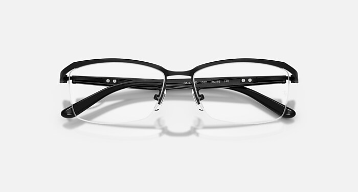 RB8779D TITANIUM OPTICS メガネ マットブラック と クリア (55-16