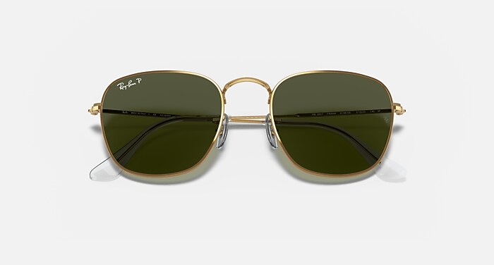 レイバン　サングラス ゴールドフレーム　RB3857 フランク　度なし FRANK Polarized Sunglasses in Gold and G-15 Green Polarized (51-20