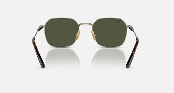 邦楽 RAYS Man JIM TITANIUM Sunglasses in Arista Gold and Green (53-20) - RB8094