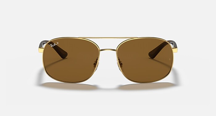 RB3593 Polarized Sunglasses in Arista Gold and Brown Polarized (58