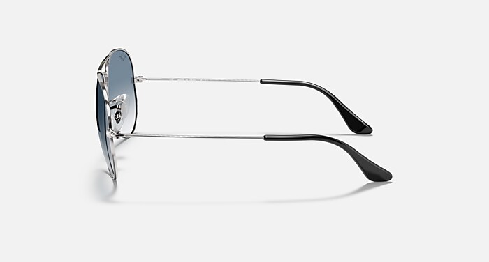 AVIATOR GRADIENT Sunglasses in Silver and Light Blue Gradient (58