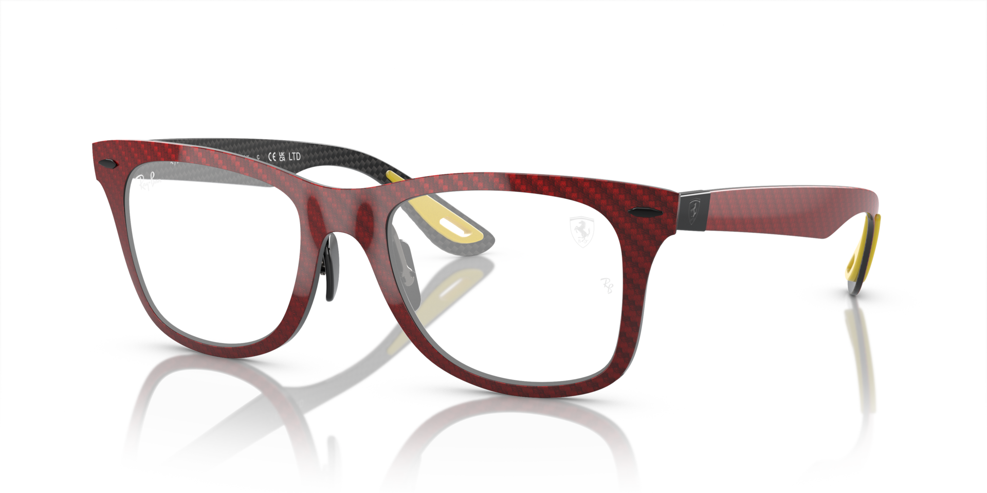 Ray-Ban Wayfarer Hypercarbon 499p Scuderia Ferrari Lunettes De Soleil - Monture Rouge Fonc Verres Vert 52-20 260 €