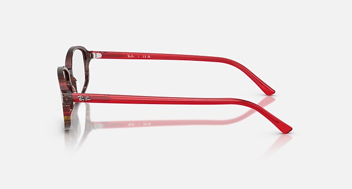ト*ン様 レイバン SAM OPTICS Eyeglasses with Transparent Shade Fantasy Red and Clear