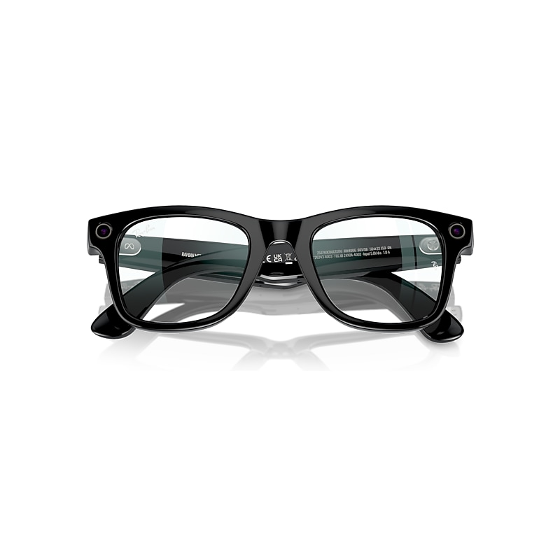 RAY-BAN META (GEN 1) WAYFARER AI Glasses in Black and Clear (50-22