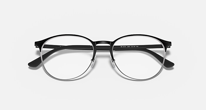 RB6375 OPTICS ポラライズド（偏光） メガネ シルバー上にブラック と