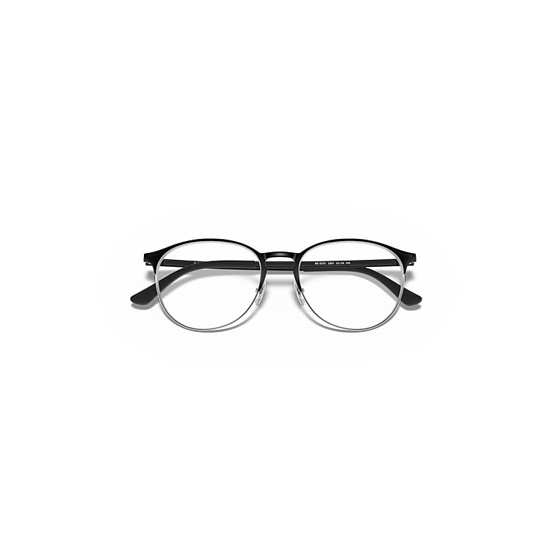 Ray-Ban Rb6375 Optics Optical Black Frame Clear Lenses Polarized 51-18