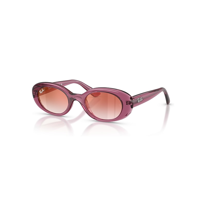 Ray - Ban Red Kid Rj9141s 7217V0 Sunglasses Injected Violet Round Mirror Nuanced - Image 4