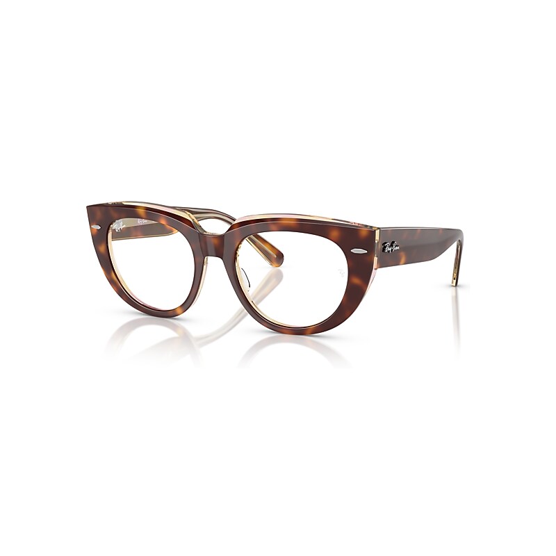 Ray - Ban Women's Transparent Woman Rx5586 Doreen 8402 Optical Frames Acetate Turtle Squared Normal - Image 2