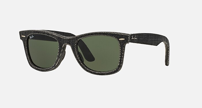 RAY-BAN WAYFARER DENIM RB2140-F 1162 美品 ORIGINAL WAYFARER DENIM Sunglasses in Black Denim and G-15 Green