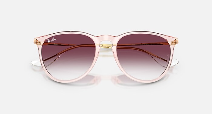 ERIKA CLASSIC Sunglasses in Transparent Pink and Clear Gradient