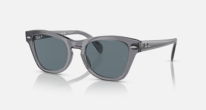 RB0707S Sunglasses in Transparent Grey and Dark Blue Polarized