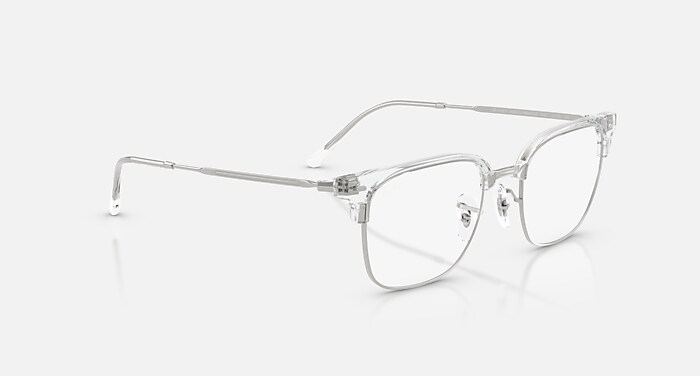NEW CLUBMASTER OPTICS Eyeglasses with Transparent On Silver and