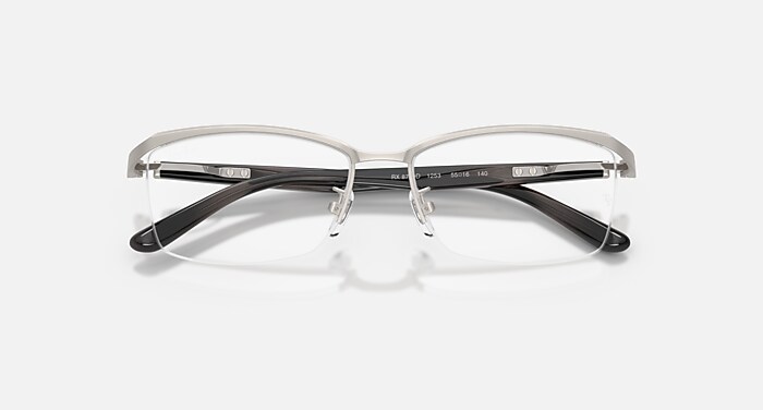RB8779D TITANIUM OPTICS メガネ ブラッシュシルバー と クリア (55-16