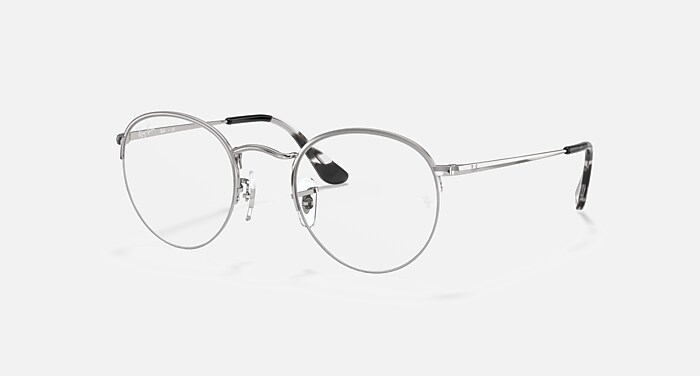 ROUND GAZE メガネ シルバー と クリア (51-22) - RB3947V