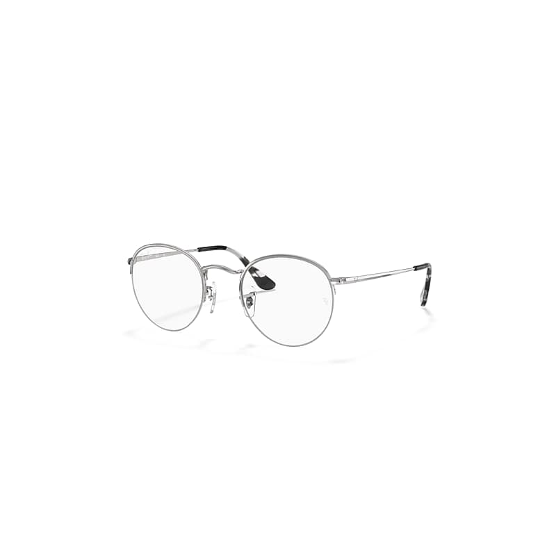 Ray-Ban Eyeglasses Unisex Round Gaze - Silver Frame Clear Lenses 51-22
