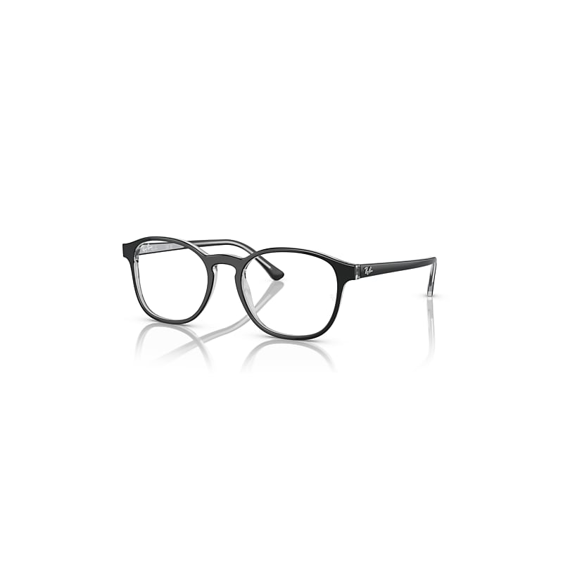 Ray-Ban Eyeglasses Rb5417 Optics - Dark Grey On Transparent Grey Frame Clear Lenses Polarized 52-19, RX5417 - Image 1