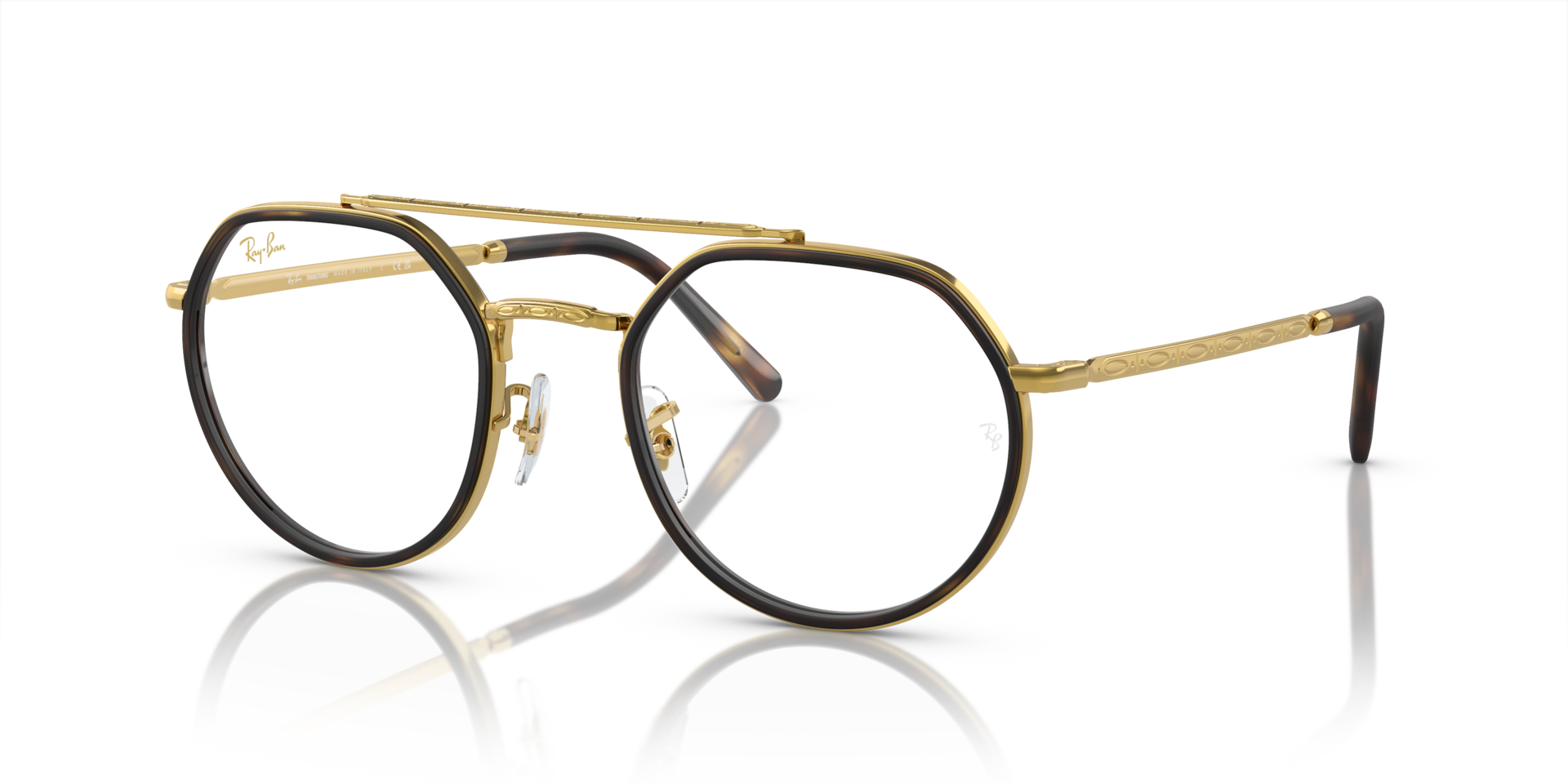 RB3765 TRANSITIONS® Sunglasses in Gold and Clear/Brown - RB3765