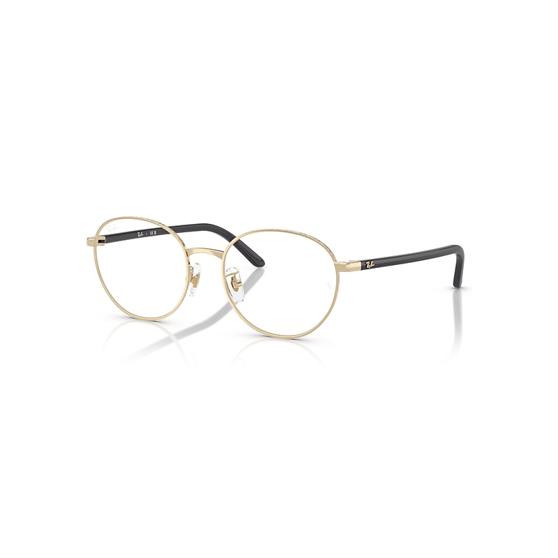Ray-Ban Eyeglasses Unisex Rb6538d Optics - Pale Gold Frame Clear Lenses Polarized 53-18