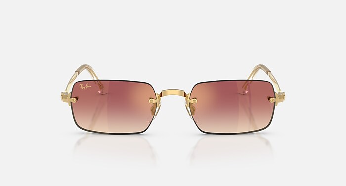 Ray-Ban Pink Lens Rimless Sunglasses Gold Frame Ray-Ban RB3929 BY A$AP ROCKY UNISEX - Sunglasses - gold  main image 4