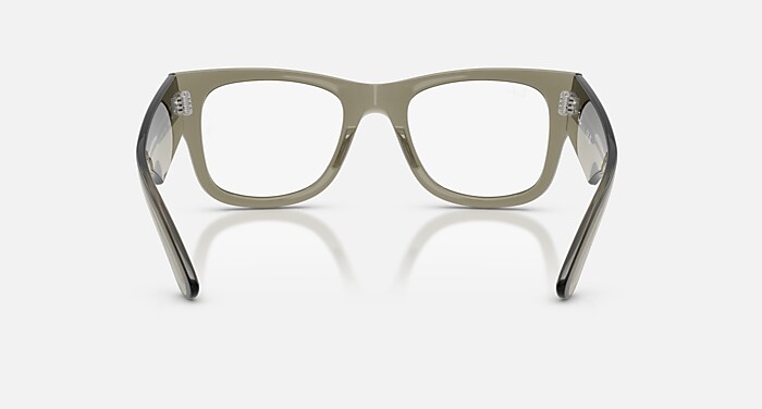 MEGA WAYFARER OPTICS Eyeglasses with Transparent Green and Demo