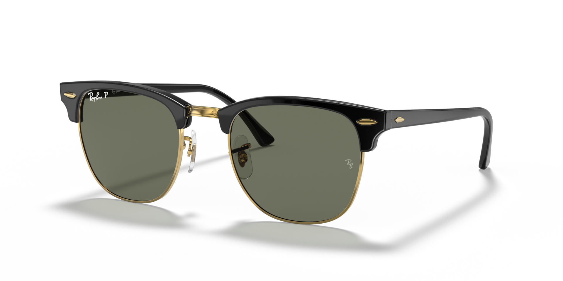 CLUBMASTER CLASSIC Sunglasses in Black and G-15 Green Polarized