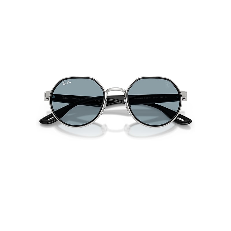 Ray-Ban Rb3703m Scuderia Ferrari Collection Sunglasses Black Frame Blue Lenses 51-21