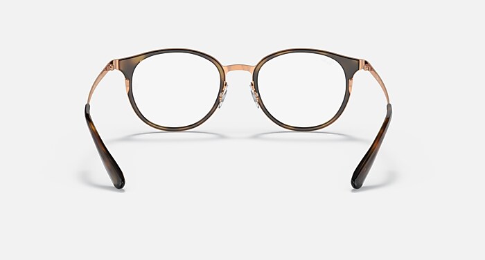 Ray Ban‎ RB6372M 2509 Womens Shiny Black Oval Eyeglasses Frames 50/19~145 H15584 RAY-BAN RB6372M 2732 Female Oval Glasses Frames Light Brown  main image 4