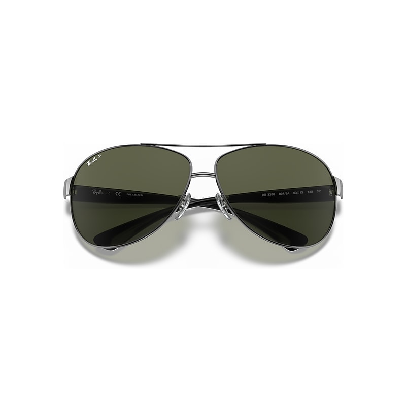 RB3386 Sunglasses in Gunmetal and G-15 Green Polarized - RB3386