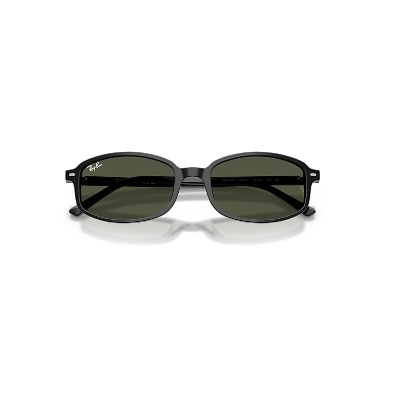 SAM Sunglasses in Black and Green (56-19) - RB2232 | Ray-Ban® GB