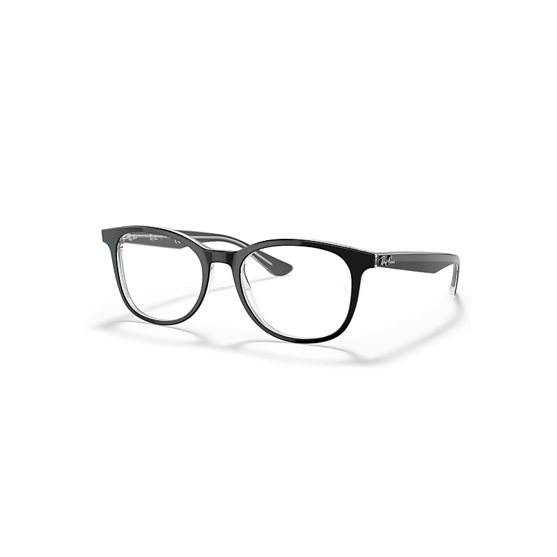 Ray-Ban Eyeglasses   Optics - Black Frame Clear Lenses Polarized 52-19, RB5356