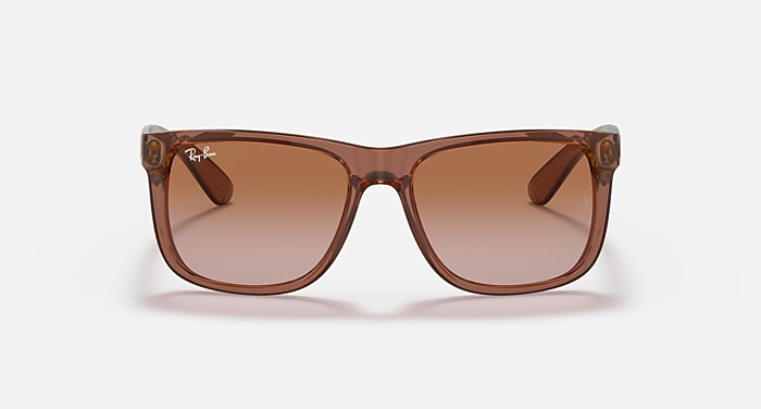 Justin Classic Sunglasses in Transparent Light Brown Frame and