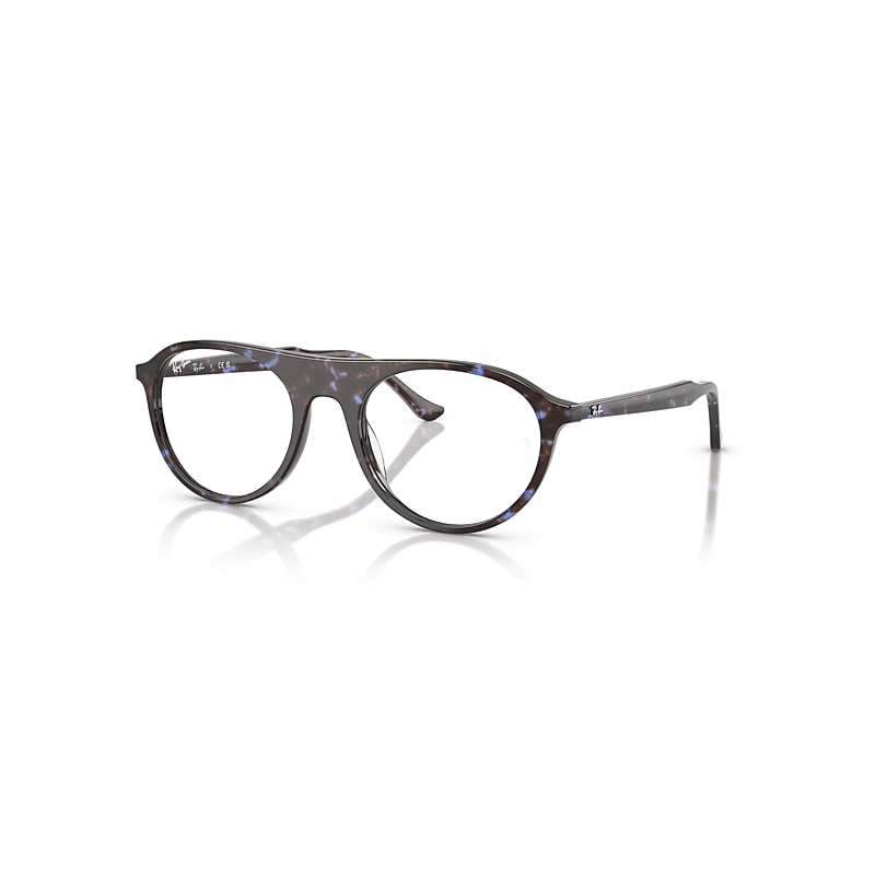 Ray-Ban Eyeglasses Unisex Rb5441 Optics - Havana Blue Tortoiseshell Frame Clear Lenses Polarized 53-20