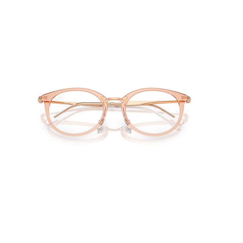 Ray-Ban Rb7255 Optics Optical Rosegold Frame Clear Lenses Polarized 51-20