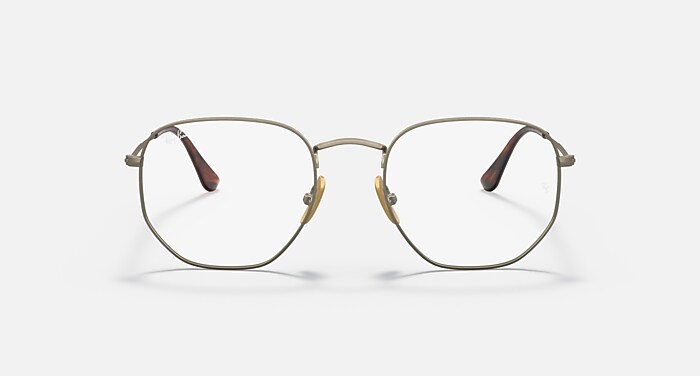 HEXAGONAL TITANIUM OPTICS Polarized Eyeglasses with Gold and Clear