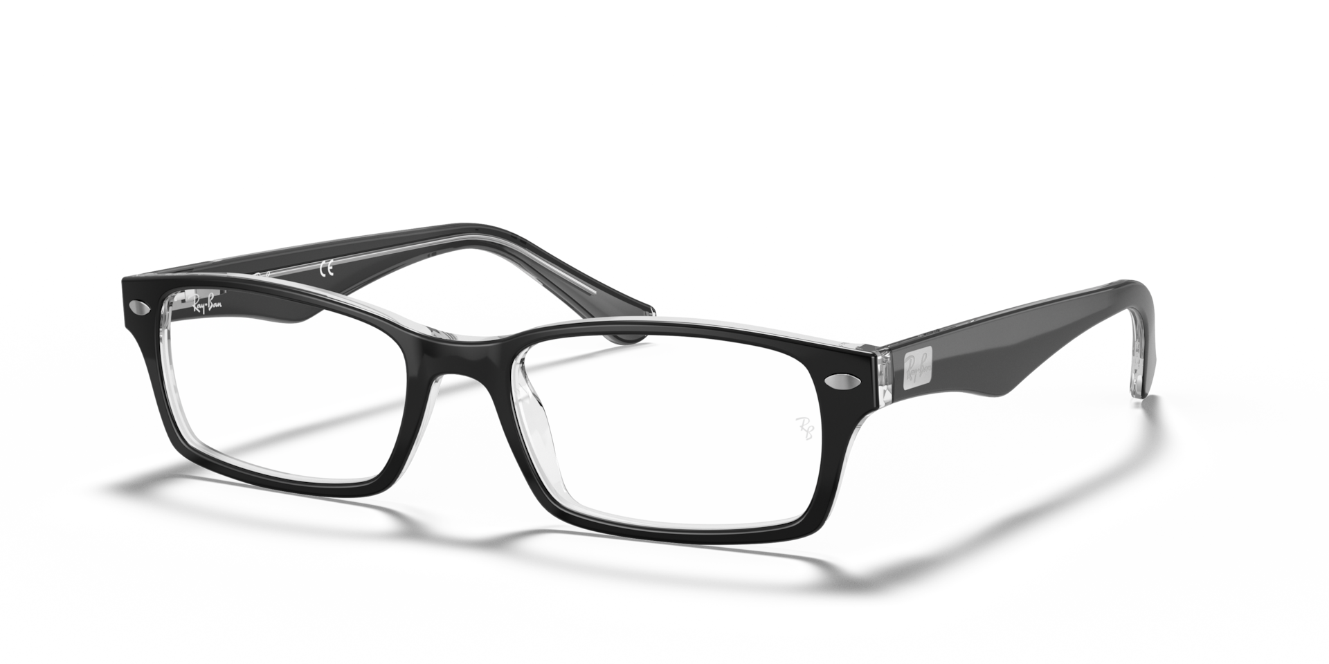 RB5206 OPTICS Eyeglasses with Black On Transparent Frame - RB5206