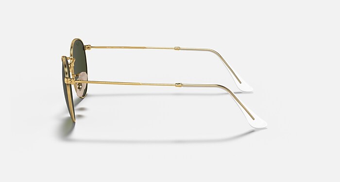 ROUND METAL Sunglasses in Arista Gold and G-15 Green  display picture 1