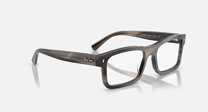【ほぼ新品】Ray-Ban レイバン RB5435F 2000ブラック伊達メガネ RB5435 OPTICS メガネ ハバナグレー と クリア (56-19) - RB5435F