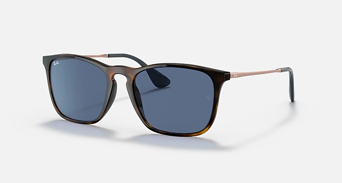 CHRIS Sunglasses in Havana and Blue - RB4187 | Ray-Ban® US