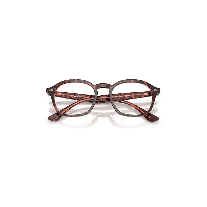 Ray-Ban Rb5451 Optics Optical Havana & Red Frame Clear Lenses Polarized 50-20