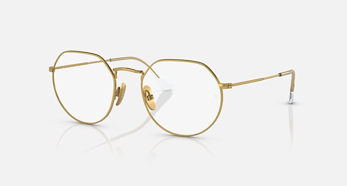 JACK TITANIUM OPTICS Eyeglasses with Gold and Clear (51-20