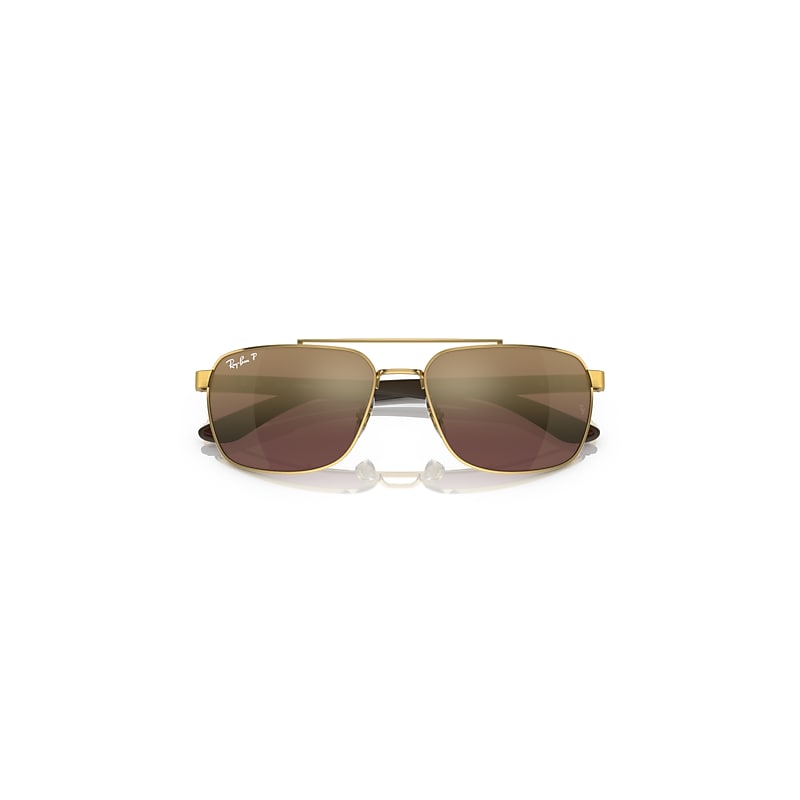 Ray-Ban Rb3701 Polarized+ Lenses Sunglasses Brown Frame Violet Lenses Polarized 59-17